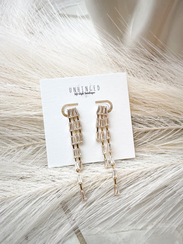 Dress it Up Gold Fringe Earrings