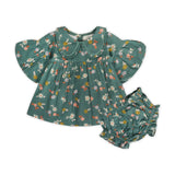 Winter Floral Baby Dress & Bloomers