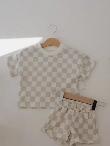 Charcoal Checkered Muslin Swaddle Blanket