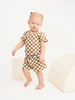 Brown Checkered Pocket Set