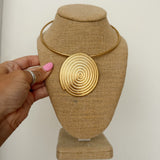 Geometric Swirl Open Choker