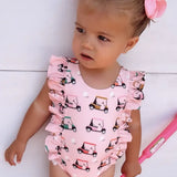 Pink Golf Cart Swimsuite