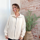 She's Athletic Jacket in Cream