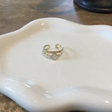 MOP Clover & CZ Layered Ring