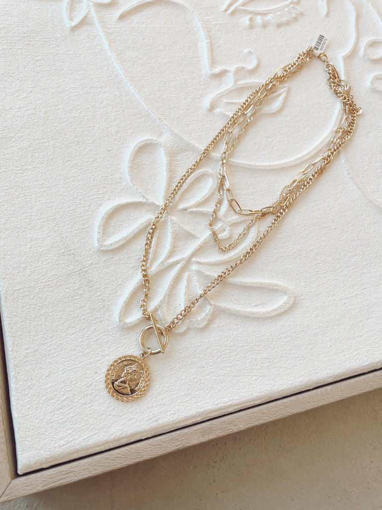 3 Layer Coin Necklace