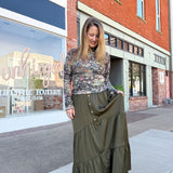 Olive Hour Maxi Skirt