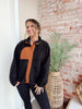 Colorblock Fleece Jacket in Black