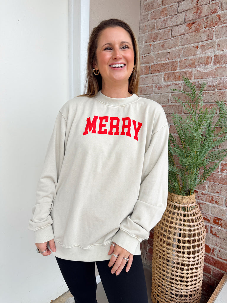 Merry Sweatshirt in Cream