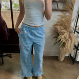 Sweet Gingham Ruffle Pants