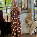Cocoa Dot Maxi Dress
