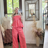 Harbor Breeze Set in Pink & Coral- Top