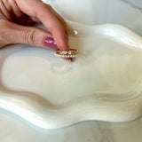 Layered Pearl & Pave Bow Ring