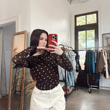 Dot After Dark Mesh Top