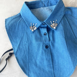 Denim Jewel Collar Accessory