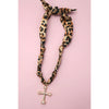 Scarf Necklace in Leopard & Cross