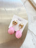 Statement Color Earrings in Pink