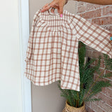Quincy Mae V Smocked Dress Rustic Plaid