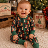 Country Christmas Retrievers Zip Jammies