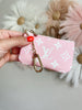 Livin' Lux Brown Pink & White Key Chain Wallet