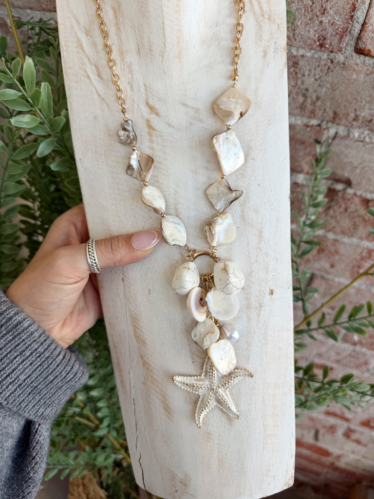 Starfish & Shell Long Necklace Set