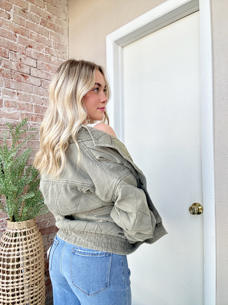 Olive Quilted Jacket