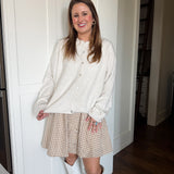 Lila Cardigan in White