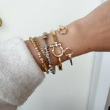 Water Resistant Horse Bit Bangle- Simple Gold