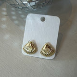 Textured Shell Shape Earrings