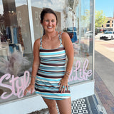 Blue and Mocha Workout Dress