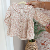 Quincy Mae Ruffle Collar Button Dress Pink Blossom