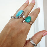 925 Sterling Silver Turquoise Statement Ring 6