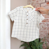 Quincy Mae Jaxson Shirt Blue Plaid