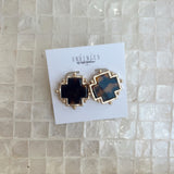 Tortoise Square Cross Earring