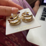 Gold Dipped 2 Layer Hoops