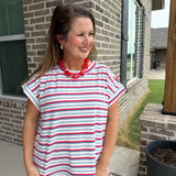 Chunk Beaded Necklace- Red