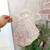 Quincy Mae Mae Ruffle Top and Bloomer Set Dahlia