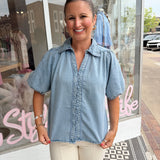 Blue Jean Beauty Top