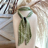 Ball & Scarf Necklace - Olive