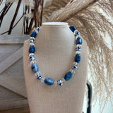Tropical Blue Beaded- Necklace