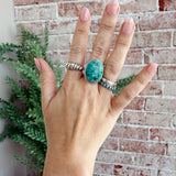 925 Sterling Silver Turquoise Statement Ring 3
