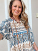 Tans and Blues Top