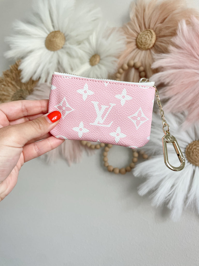 Livin' Lux Brown Pink & White Key Chain Wallet