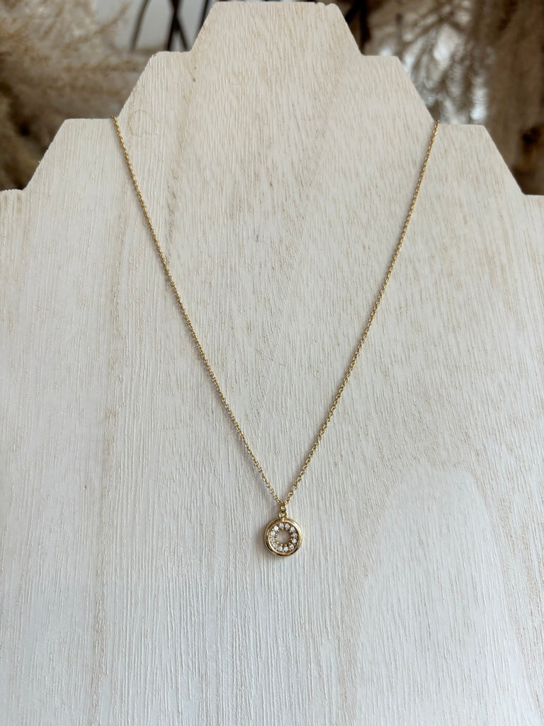 Crystal Circle Ring Necklace