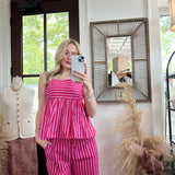 Harbor Breeze Set in Magenta- Top