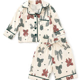 Country Christmas Bows Kids Jammies