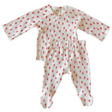 White Strawberry Newborn Outfit
