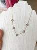 Open Clover Crystal Necklace