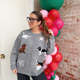 Dog Knit Sweater Cardigan