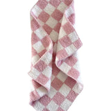 Checkered Mini Blanket in Strawberry
