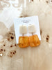 Color Block Two-tone Square Earrings in Orange